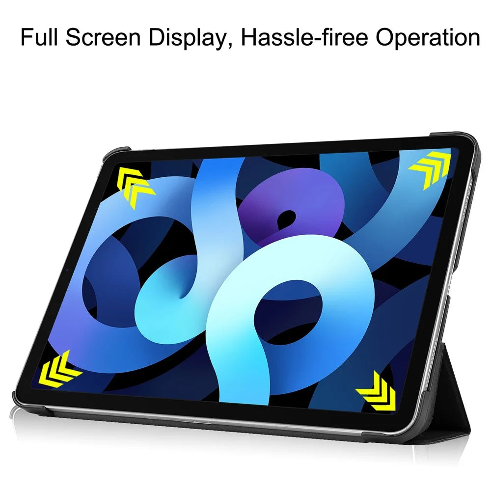 Litch Skin PU Leather Tri-Fold Stand Tablet Case for iPad Air 11 (2026) / (2025) / (2024) / Air (2022) / (2020) - Black - 5