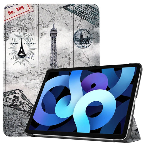 Pattern Printing PU Leather Tri-Fold Stand Shell Cover for iPad Air 11 (2026) / (2025) / (2024) / Air (2022) / (2020) - Eiffel Tower - 1