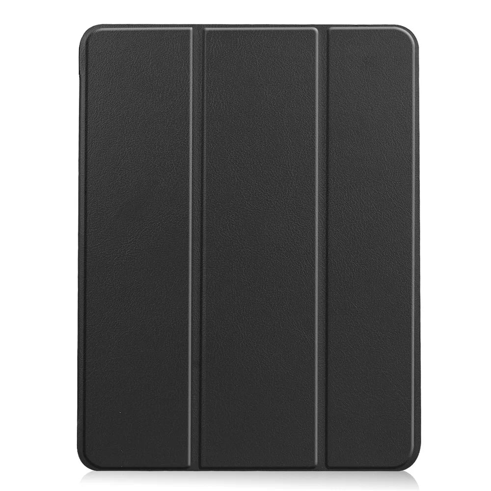 Leather Tablet Cover for iPad Air 11 (2026) / (2025) / (2024) / Air (2022) / (2020) Auto Wake / Sleep Tri-Fold Stand Case - Black - 2