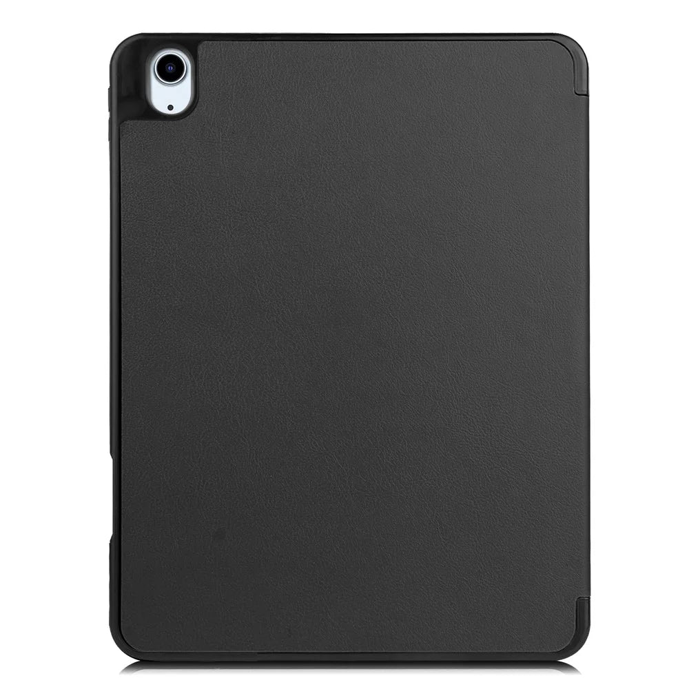 Leather Tablet Cover for iPad Air 11 (2026) / (2025) / (2024) / Air (2022) / (2020) Auto Wake / Sleep Tri-Fold Stand Case - Black - 3