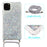 Glitter Powder Skin Quicksand TPU Back Case with Lanyard for iPhone 11 Pro 5.8 inch - White - 2