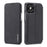 LC.IMEEKE Retro Style Protector Leather Phone Case with Card Holder for iPhone 12 Pro/12 - Black - 1