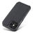 LC.IMEEKE Retro Style Protector Leather Phone Case with Card Holder for iPhone 12 Pro/12 - Black - 6