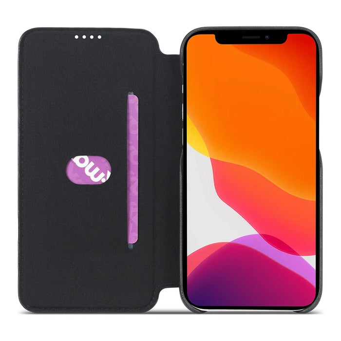 LC.IMEEKE Retro Style Protector Stand Leather Case with Card Holder for iPhone 12 Pro Max 6.7 inch - Black - 4