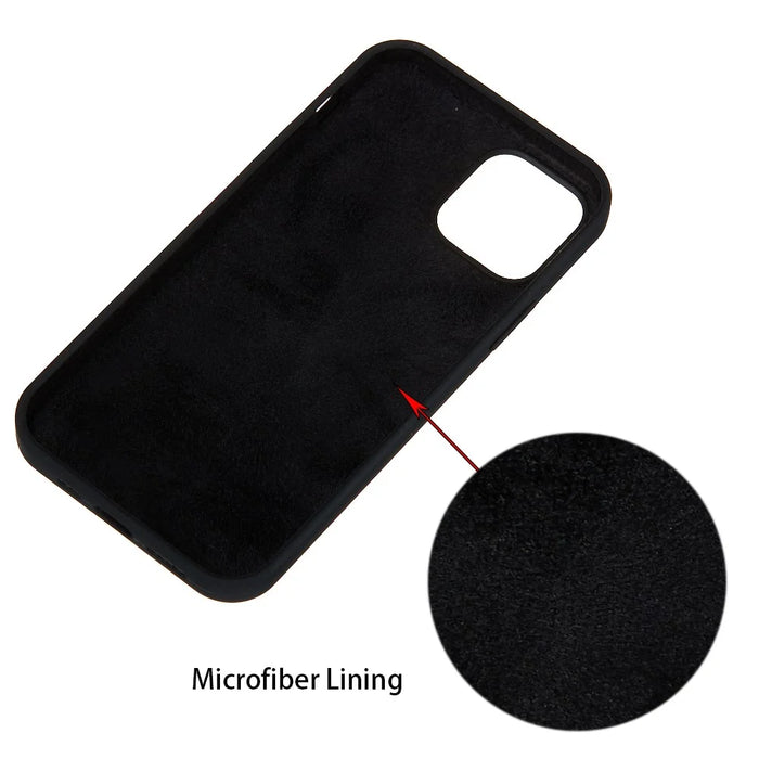 For iPhone 12 Pro/12 Soft Liquid Silicone Back Protective Cover Anti-scratch Anti-fingerprint Phone Case - Black - 3