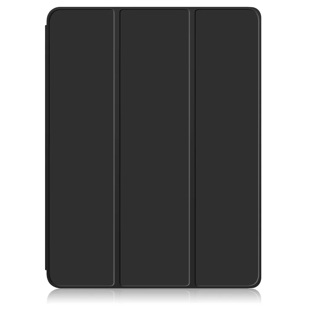 Auto Wake / Sleep Litch Skin PU Leather Tri-Fold Stand Case with Pencil Holder for iPad Air 11 (2026) / (2025) / (2024) / Air (2020) / Air (2022) - Black - 2