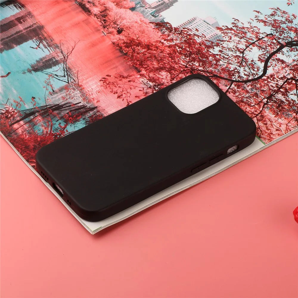 Flexible TPU Protector Mobile Phone Case for iPhone 12 Pro Max 6.7 inch - Black - 4