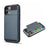 PC + TPU with Card Holder Shell for iPhone 12 Pro/12 - Dark Blue - 1