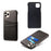 PU Leather Coated Plastic Case for iPhone 12 mini 5.4 inch, Double Card Slots Slim Protector Shell - Black - 2