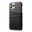 PU Leather Coated Plastic Case for iPhone 12 mini 5.4 inch, Double Card Slots Slim Protector Shell - Black - 3