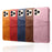 PU Leather Coated Plastic Case for iPhone 12 mini 5.4 inch, Double Card Slots Slim Protector Shell - Black - 7