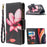 BF03 Pattern Printing Zipper Wallet Leather Phone Shell for iPhone 12 Pro/12 - Flower - 1