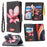 BF03 Pattern Printing Zipper Wallet Leather Phone Shell for iPhone 12 Pro/12 - Flower - 6
