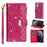 Glittery Starry Style Laser Carving Zipper Leather Case for iPhone 12 Pro/12 - Rose - 1