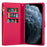 Glittery Starry Style Laser Carving Zipper Leather Case for iPhone 12 Pro/12 - Rose - 6