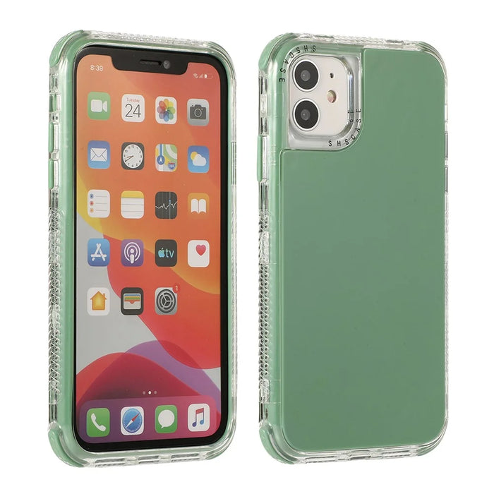 Hard PC+TPU Detachable Protective Case for iPhone 12 Pro/12 - Green - 1