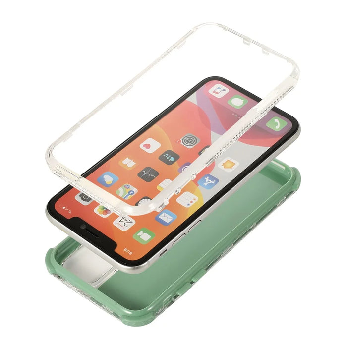 Hard PC+TPU Detachable Protective Case for iPhone 12 Pro/12 - Green - 6