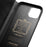 QIALINO For iPhone 12 Pro Max 6.7 inch Genuine Cowhide Leather Phone Case Wallet Stand Shockproof Protective Cover - Black - 3