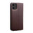 QIALINO For iPhone 12 Pro 6.1 inch / 12 6.1 inch Wallet Case Stand Genuine Cow Leather Flip Phone Cover - Brown - 5