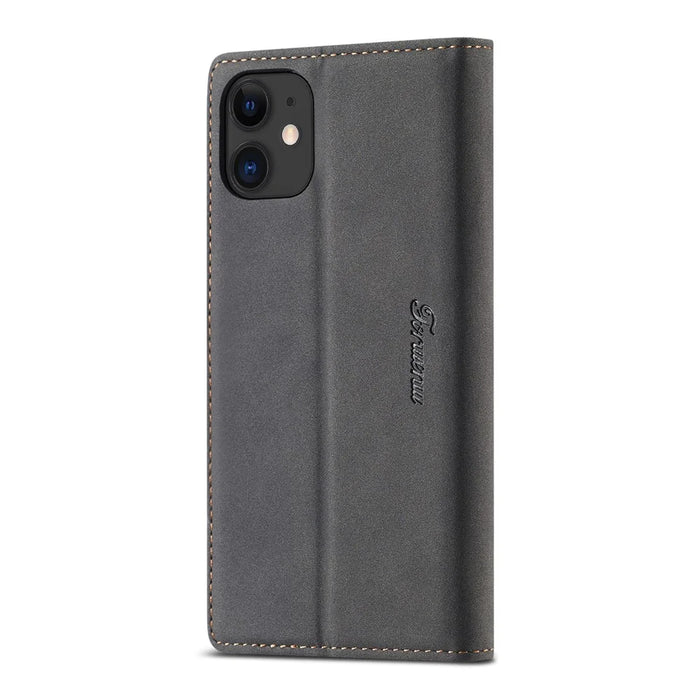 FORWENW F1 Series Leather Wallet Stand Cover Case for iPhone 11 6.1-inch - Black - 2