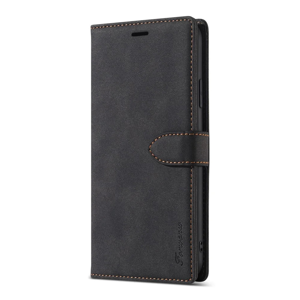 FORWENW F1 Series Leather Wallet Stand Cover Case for iPhone 12 mini 5.4 inch - Black - 2