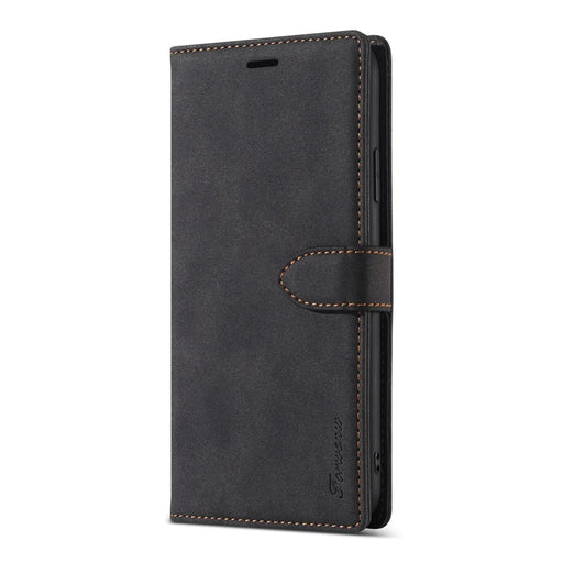 FORWENW F1 Series Leather Wallet Stand Cover Case for iPhone 12 mini 5.4 inch - Black - 2