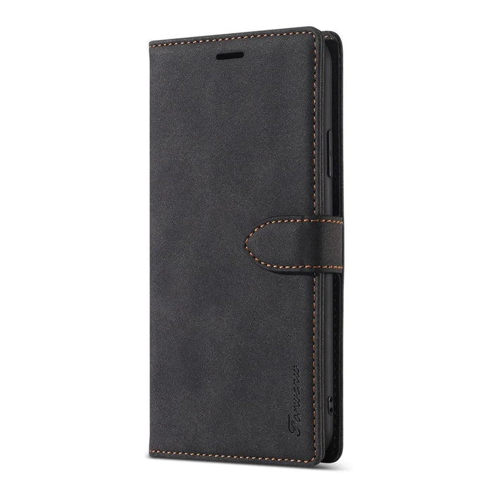 FORWENW F1 Series Leather Wallet Stand Cover Case for iPhone 12 mini 5.4 inch - Black - 2