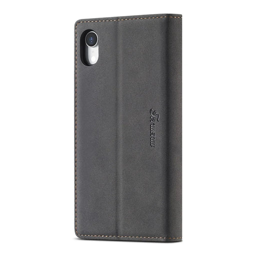 FORWENW F1 Series Case for iPhone XR 6.1 inch Leather Wallet Stand Cover - Black - 2