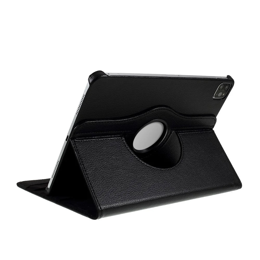 Rotating Stand Leather Case for iPad Air 11 (2026) / (2025) / (2024) / Air (2020) / (2022) with Unique Circle Hollow Design - Black - 2