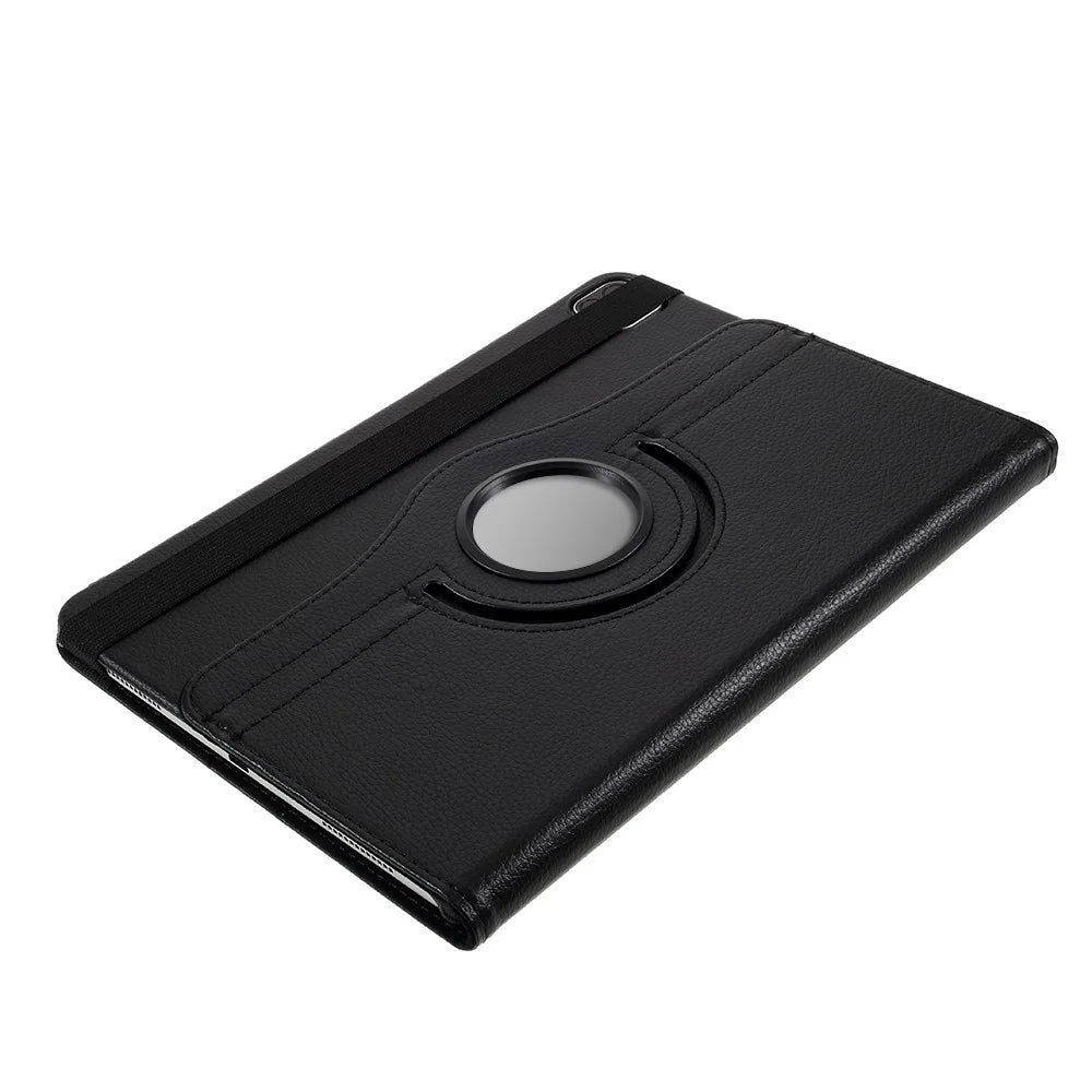 Rotating Stand Leather Case for iPad Air 11 (2026) / (2025) / (2024) / Air (2020) / (2022) with Unique Circle Hollow Design - Black - 4