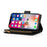Crazy Horse Leather Coated TPU Wallet Phone Stand Case with 9 Card Slots Kickstand Shell for iPhone 12 Pro Max - Black - 7