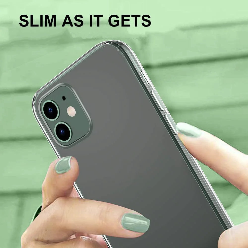 TPU Phone Case for iPhone 12/12 Pro Cover with Tempered Glass Screen Protector - 6