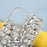 Crystal White Shell Rhinestone Decoration TPU Cell Phone Cover for iPhone 12/12 Pro - 3