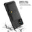 Leather Coated TPU with Wallet Kickstand Built-in Magnetic Sheet Cover for iPhone 12 Pro/12 - Black - 6