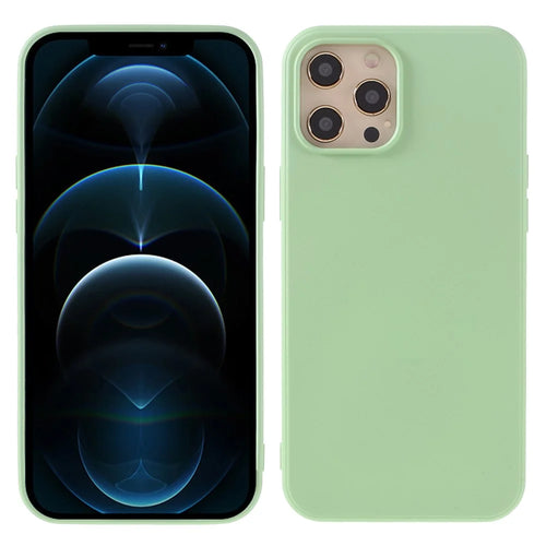 X-LEVEL Anti-scratch Liquid Silicone Back Cover for iPhone 12 Pro Max 6.7-inch - Light Green - 1