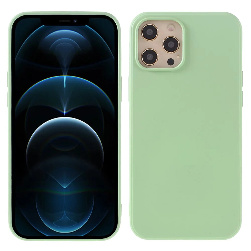 X-LEVEL Anti-scratch Liquid Silicone Back Cover for iPhone 12 Pro Max 6.7-inch - Light Green - 1