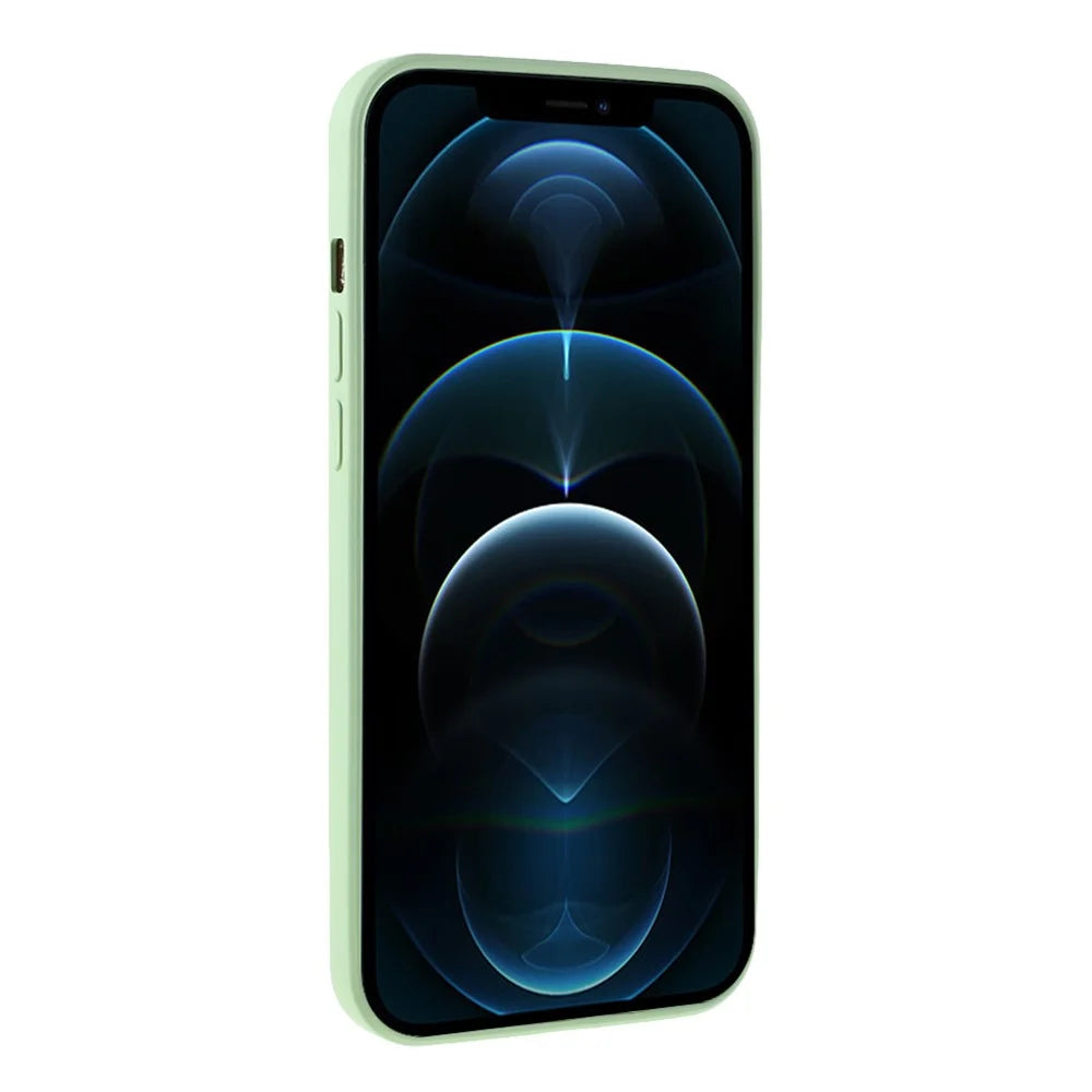 X-LEVEL Anti-scratch Liquid Silicone Back Cover for iPhone 12 Pro Max 6.7-inch - Light Green - 3