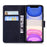 Leather Wallet Stand Phone Case for iPhone 11 - Black - 4