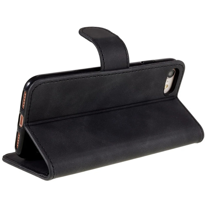 Leather Wallet Stand Phone Case for iPhone 7/8/SE (2020)/SE (2022) - Black - 4