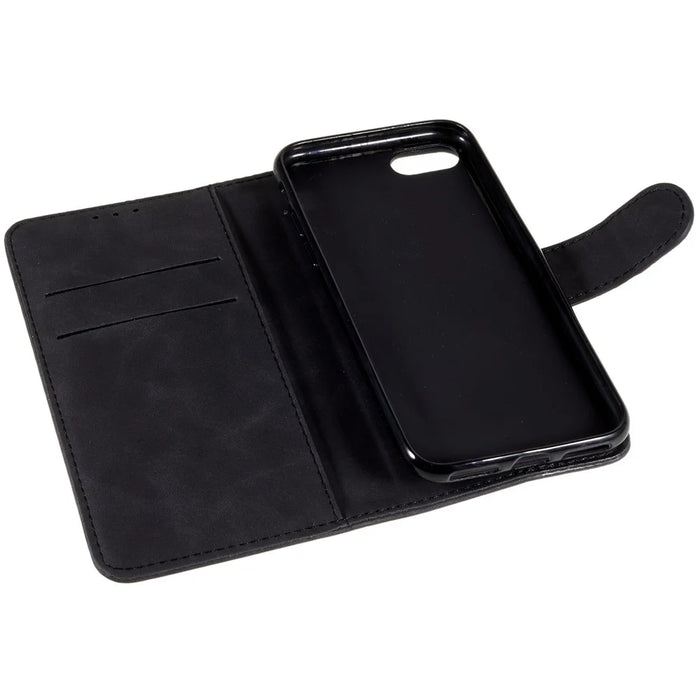 Leather Wallet Stand Phone Case for iPhone 7/8/SE (2020)/SE (2022) - Black - 5