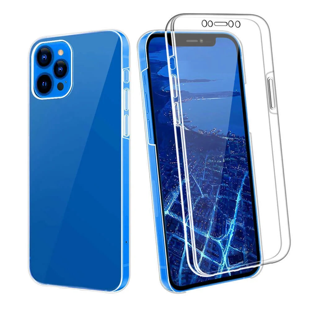 Hybrid PET + TPU + Acrylic Clear Full Coverage Shell Case for iPhone 12 Pro/12 - 1