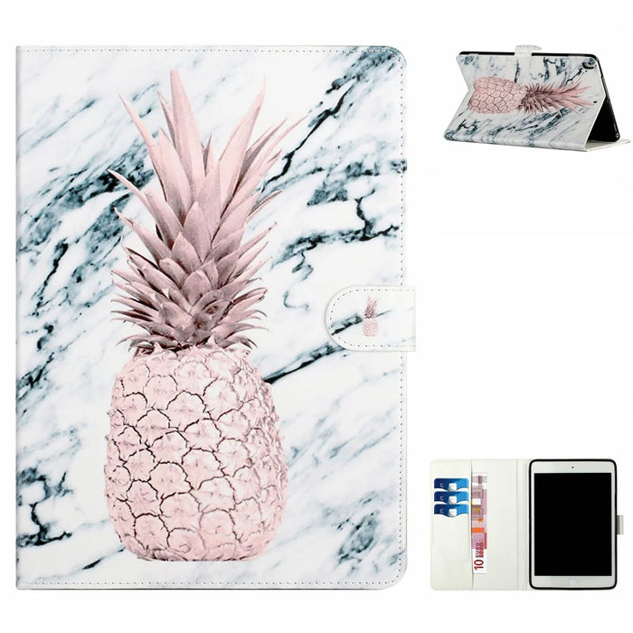 Pattern Printing Wallet Stand Leather Tablet Case for iPad Air 10.5 inch (2019)/iPad 10.2 (2021)/(2020)/(2019) - Pineapple - 1