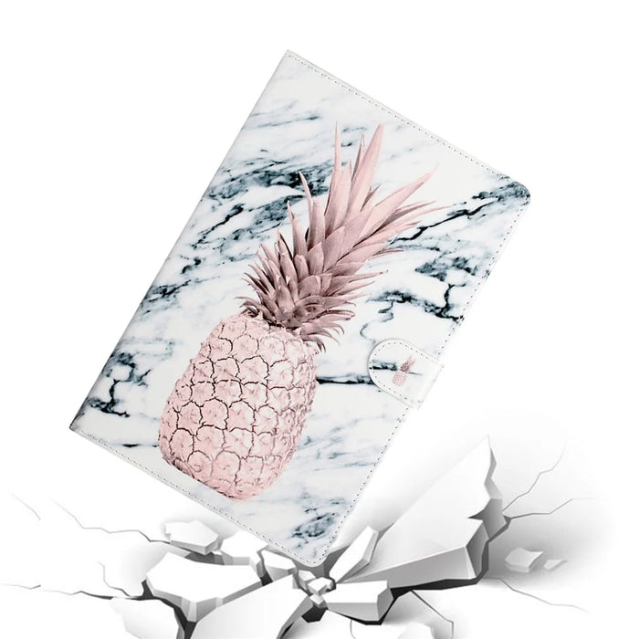 Pattern Printing Wallet Stand Leather Tablet Case for iPad Air 10.5 inch (2019)/iPad 10.2 (2021)/(2020)/(2019) - Pineapple - 6