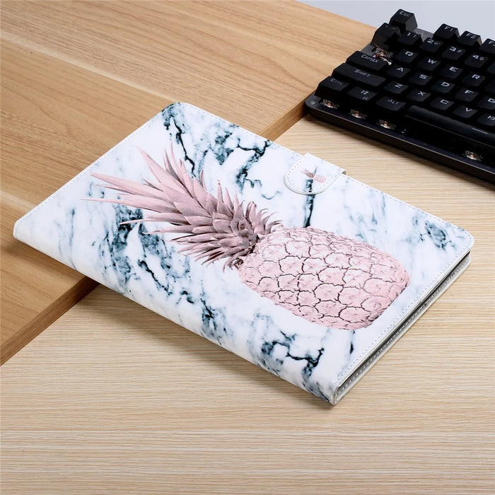 Pattern Printing Wallet Stand Leather Tablet Case for iPad Air 10.5 inch (2019)/iPad 10.2 (2021)/(2020)/(2019) - Pineapple - 7