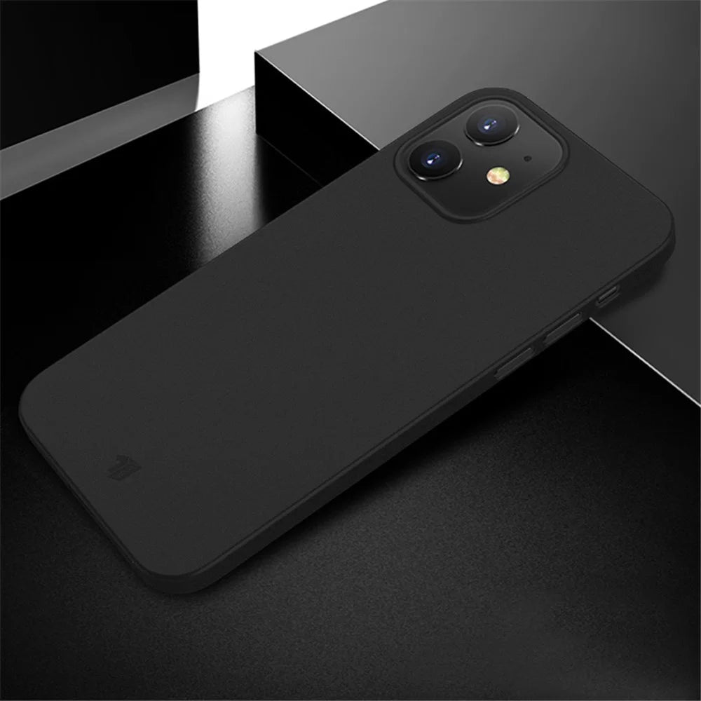 X-LEVEL Wing Series Ultra Thin Matte PP Phone Casing for iPhone 12 mini - Black - 1