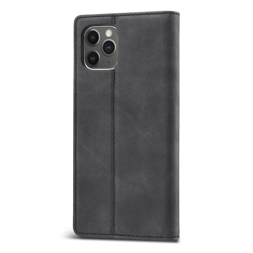 LC.IMEEKE Strong Magnetic PU Leather Cover Phone Case for iPhone 11 - Black - 2