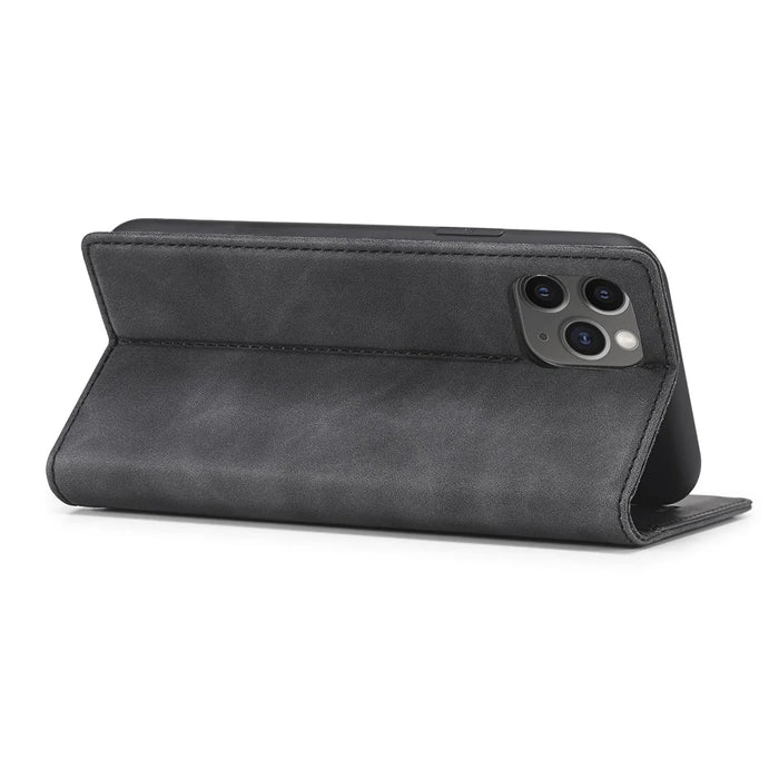 LC.IMEEKE Strong Magnetic PU Leather Cover Phone Case for iPhone 11 - Black - 7