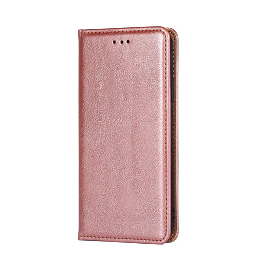 For Samsung Galaxy S20 FE/S20 Fan Edition/S20 FE 5G/S20 Fan Edition 5G/S20 Lite/S20 FE 2022 Plain Magnetic Leather Phone Protective Case - Rose Gold - 1