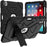 Dual-Color Splicing Shockproof PC + Silicone Protector with Kickstand for iPad Air (2020) / Air (2022) - Black / Black - 1