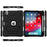 Dual-Color Splicing Shockproof PC + Silicone Protector with Kickstand for iPad Air (2020) / Air (2022) - Black / Black - 6